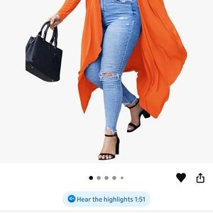 Orange Women's Cardigan